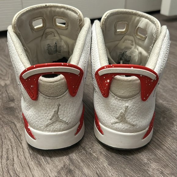 Air Jordan Retro 6 kids white/university red size 13c - Picture 3 of 9